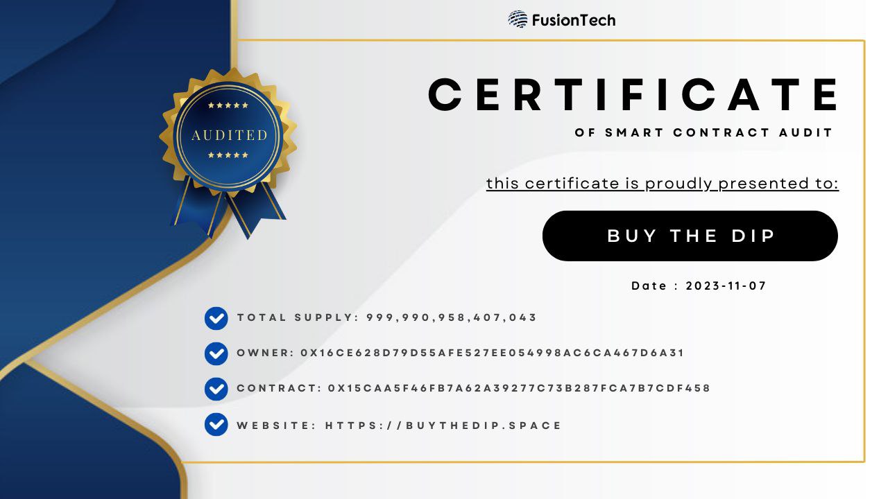 FusionTech Certificate
